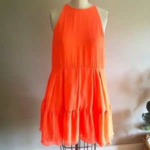 Camilla & Marc Neon orange party dress